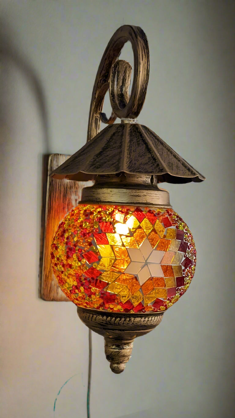 Handcrafted Turkish Mosaic Wall Lamp – Imported Quality
