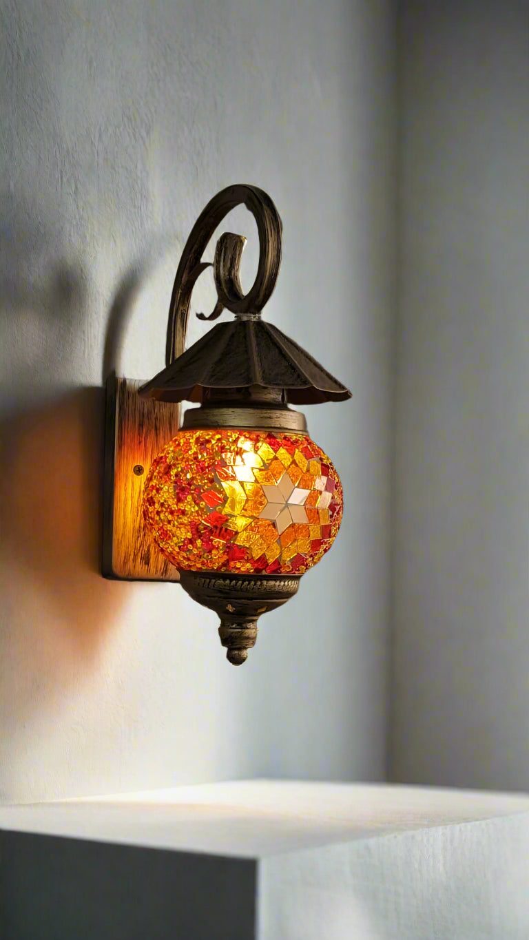 Handcrafted Turkish Mosaic Wall Lamp – Imported Quality